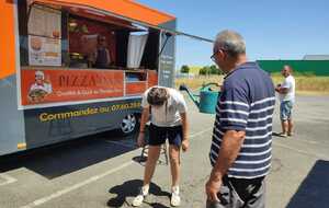 Lucie en pleine séance de rafraîchissement.