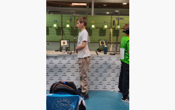 Mathis Maquin, en carabine 10m, se classe 27ième sur 148 aux Championnats de France EDT à Béziers.
