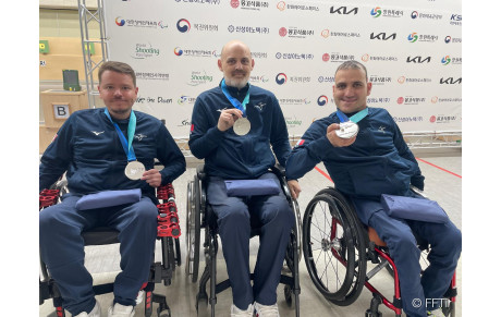 WSPS World Cup  FRANCE – LIOT, FAGNON, DUPONT médaille d'argent en R4 - Mixed 10m Air Rifle Standing SH2 TEAM